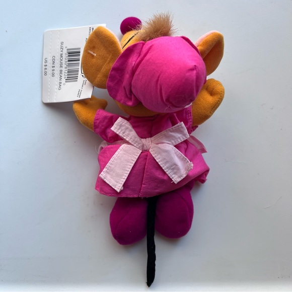 Cinderella Suzy Mouse 6" Bean Bag Plush Cinderella Disney Stuffed Animal W/Tags - Picture 2 of 3